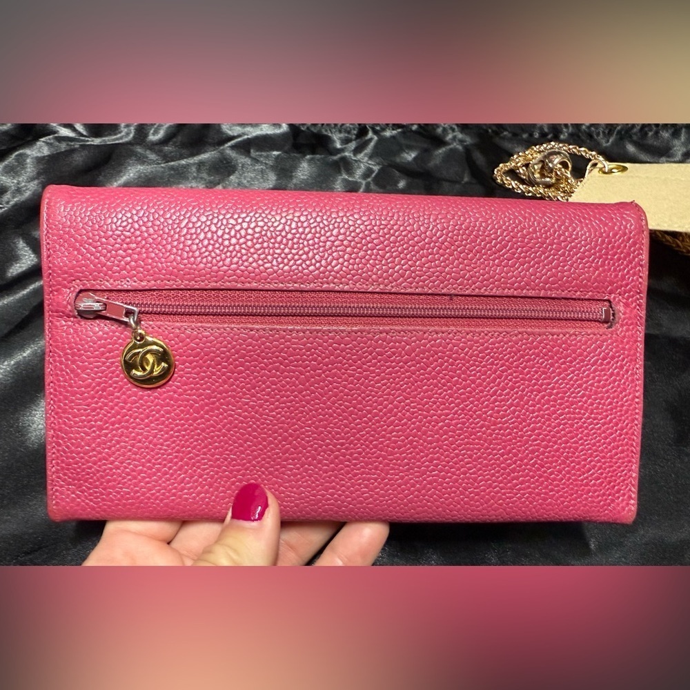 Chanel timeless double flap pink wallet - Picture 4 of 17